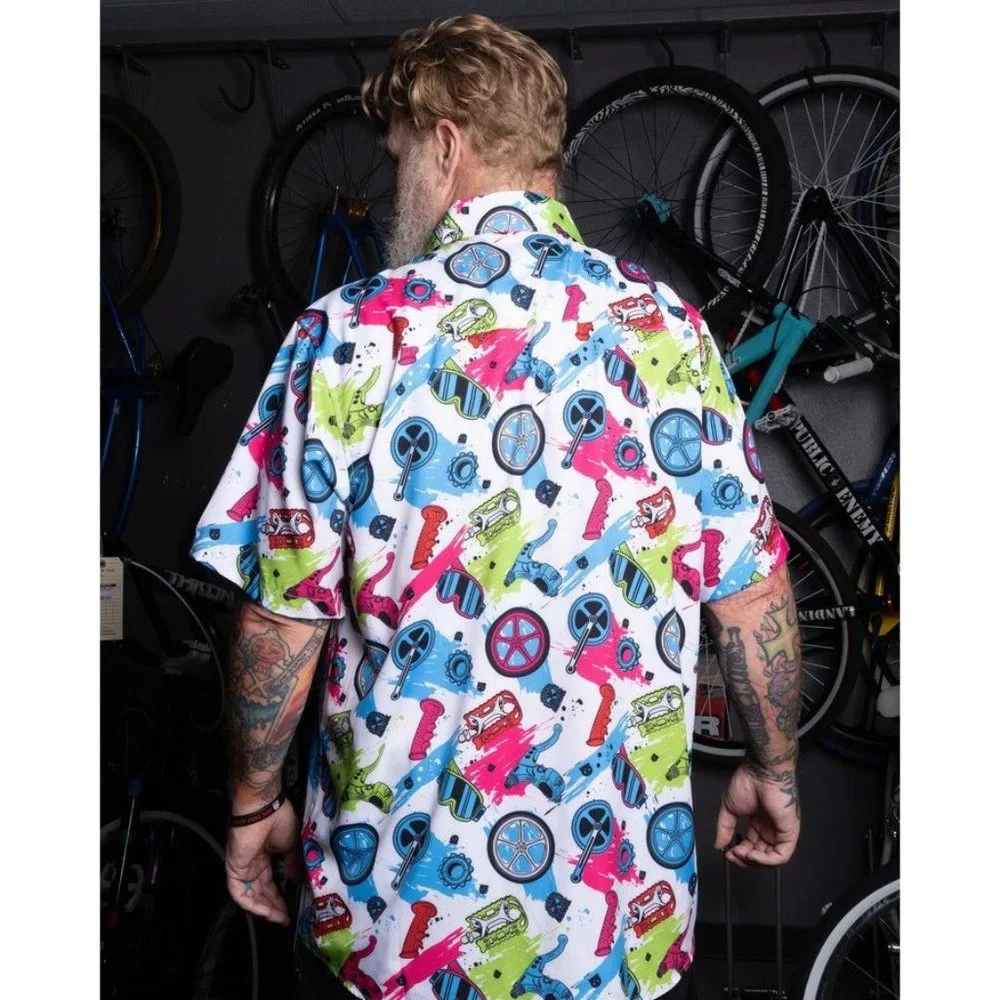 Dixxon Rhythm Section Men Shirt Short Sleeve Bicycle Cycling Button Up XL New - Picture 6 of 13